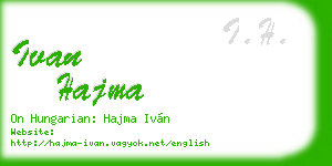 ivan hajma business card